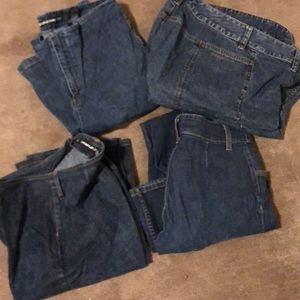 DKNY 4 pair Vintage jeans size 6 wide legs